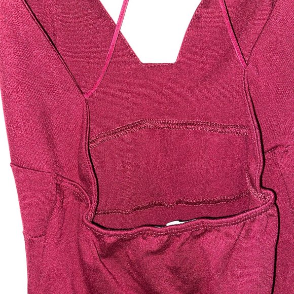 Midi Cami Strap Dress | Burgundy - Picture 6 of 7